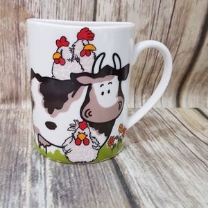 Half a cup with farm critters